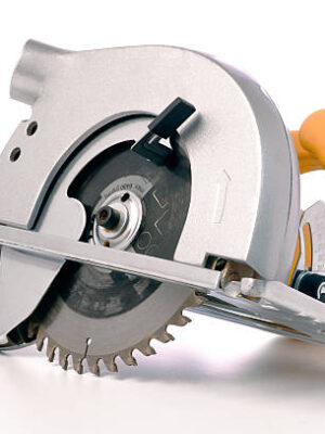 Circular electric saw isolated on white.