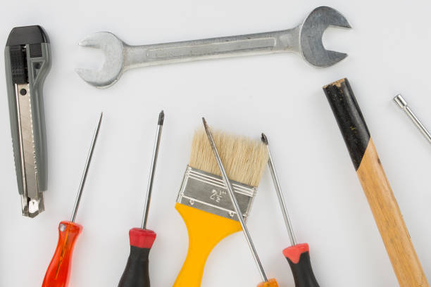 Tool renovation isolated on white background